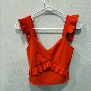 Pétalo Usa vintage orange crop top size small